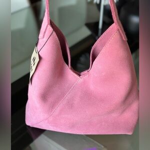 Pink Suede Large Naomi Bag Portland Leather Goods